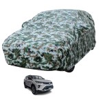 Auto Hub Car Body Cover Compatible with Toyota Fortuner Legender with Mirror Pockets, Triple Stitched, Water Resistant Car Cover, Forest