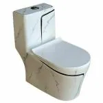 Clay Plus 5007 - Premium Grade Ceramic's Designer One Piece Western Toilet Commode