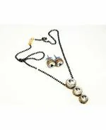 Jn Handicraft Alloy Gold, Black Jewel Set For Women