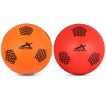 Vector X Home Play Ball PVC Soft Kick Football Combo Balls For Kids (Orange-Red) Size-3