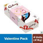 Galaxy Valentine's Day Chocolate Gift Pack, Assortment of 4 Bars - 416g
