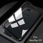 Lejaao OnePlus 5T Black Aluminum, Magnet Mobile Back Cover