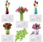 DreamKraft Multicolor Vinyl Decorative Fridge And Switch Board Wall Sticker 35x35 CM