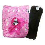 Babymoon Pink Cloth Diaper With 5 Layers Bamboo Insert (0-3 Yrs) Set Of 2