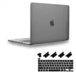 iFyx Compatible with MacBook Pro 13 Inch With Retina Display Case Cover 2023-2020 Release A2338 M2 M1 A2289 A2251 Protective Plastic Hard Shell Case Cover + Keyguard Skin + Dustplugs Set(Grey)
