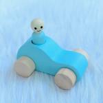 B4BRAIN | Wooden Car with Peg Doll Toy | Brain Development Toys for Babies