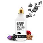 Luster Cosmetics Charcoal Sea Mud Body Wash Shower Gel | Made with Organic Ingredients-300ml