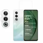 ISAAK Tempered Glass and Camera Lens Protector compatible with OPPO K12x 5G (COMBO PACK)