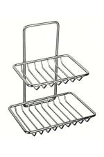 CRACK Silver Stainless Steel 2 Layer Soap Holder