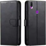 Tingtong Flip Cover for Vivo V9, Vivo V9 Youth, Vivo V9 Pro, Vivo Y83 Pro | Magnetic Closurer| PU Leather Magnetic Wallet Back Cover Case (Black)