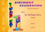 Askprints Birthday Invitation Card on Metallic Sheet (Pack of 50 Cards) NIC-001