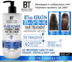 Beauty Tree BTliss Hair Straightening Keratin Treatment Formaldehyde free, Professional Hair treatment for strong shiny & Straight Hair 500 ml