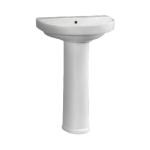 PARRYWARE GRACE Series Full Pedestal WASH BASIN (White) | 560x410mm, Semi Circle | Ceramic Basin/Sink for Bathroom, Living Room | NOT Table / Counter Top | C898G46