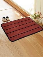 Saral Home Easy Living Maroon Microfiber Bath Mat 45x60 cm