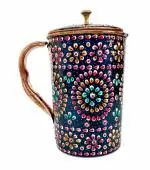 Rastogi Handicrafts Copper Jug Utensil for Drinking Water Storage Health Benefit 1.5 Liter