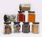 Verphx Clear Glass Grocery Container - 250 Ml (Pack Of 6)