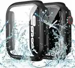 Badshah Waterproof Case for Apple Watch Series 3 Series 2 42mm with Tempered Glass Screen Protector, iWatch Full Protective Hard PC Bumper Case Face Cover for Men Women (WATCH IS NOT INCLUDED)