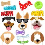 Zyozique Dog Theme Birthday Decorations | Puppy Photo Booth Props | Puppy Birthday Party Decorations Props | Dog Theme Photo Booth Props (Pack Of 21)