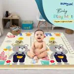 BUMTUM Baby Play Mat | Waterproof Portable Double Side Soft Reversible Non Toxic BPA Free Learning & Crawling Foldable Foam For Toddler, Infant & Kids (Happy Day Print)