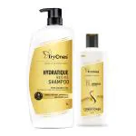 TryOnes Hydratique Revive Hair Shampoo+Conditioner (1000+355ml), Hydrasilk Revive With Coconut Oil, Ideal For Dry, Damage Hair.