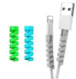 AdzMozi New, Spiral Charger Cable Protector Data Cable Saver Charging Cord Protective Cable Cover - Pack of 2