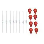 ABGIL BOROSILICATE GLASS VOLUMETRIC PIPETTE ONE MARK ACCURACY 1 ML, 2 ML, 5 ML, 10 ML, 20 ML, 25 ML WITH COMPATIBLE PIPETTE RUBBER BULBS