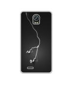 Casotec Music Design Printed Silicon Soft TPU Back Case Cover for Intex Aqua Life 2