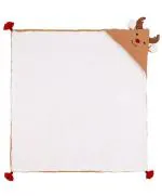 Mi Arcus Cotton Hooded Babu Blanket 85x85 cm for Girls Boys Kids Infants Toddlers