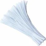 ECLET Flexible Silver Crafts Pipe Cleaner (Pack of 100)