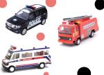 Kidsaholic Combo of Interceptor Fortune Car and Ambulance & Fire Truck Toy