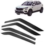Kingsway Car Wind Deflectors Rain Guard Window Visor for Skoda Kushaq 2021, 2022, 2023, 2024, 2025 Model, Car Door Visor Online India, Car Sun Shades