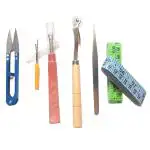 HIRDAY Combo Pack of Sewing Sets Tailoring Measurement Tapes (2 Pieces) with Seam Rippers, Thread Cutter, Tracing Marking Wheel, Overlock Machine Tweezers (Set of 6)