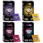 NottyBoy Unique Edition 4IN 1, Extra Dots, Ultra Ribbed, Contour and Long Time Condoms - 40 Pieces