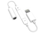 JSTBUY LABEL Lightening to 3.5mm Headphone Jack Adapter for I-phone and I-pad