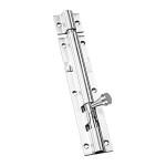 AKS Stainless Steel Section Round Tower Bolt Size 10 Inch Rod Thickness 10 MM Finish Satin SS Pack Of 2 Piece