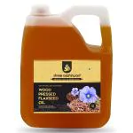 SHREE AASHIRWAD 100% Pure & Natural Cold Pressed Flaxseed Oil (Alsi Ka Tel) High in Omega - 5 Liter