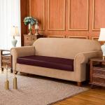 NA NAMAN ARTS 3 Seater Sofa Foam Cushions Sofa Seat Cushions Meditation Cushion for Floor-Leather Cushion-Maroon