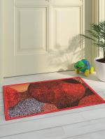 Enyra Indoor Doormat, Nylon Printing Mat Size - 37x57 cm, Non-Slip, Floor Mat, Mat for Kitchen, Entryway, Bedroom, Pack of 2 Piece, Maroon