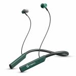 Toreto Beta Lite Wireless Bluetooth 5.0 Headset with Mic, ENC Noise Cancelling, Upto 20Hrs Playtime, Fast Charging Type C Neckband, Voice Assistant, & in-line Controls (TOR-300) (Green)