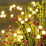 LITVERSE Solar Garden Lights, 16 LED Firefly Lights Solar Outdoor Waterproof Swaying Lights for Outside Fairy Garden Decor Yard Patio Pathway (Warm White)