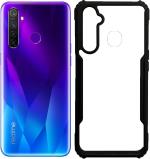CarryWrap Back Cover for Realme 5 Pro (Black, Transparent, Hard Case)