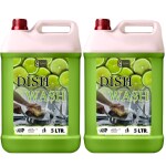 FLISKO Dishwash Liquid 10 Liter Green | Tough Grease Removal and Natural Fragrance | Utensil Grease Cleaner Infused with The Power of Lime