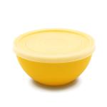 Jaycee Microwave Safe And BPA Free Yellow Round Virgin Plastic Multipurpose Bowl With Lid - 300 Ml