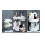 MorivaHomes Multipurpose Wall Mount Bathroom Shelf and Rack for Home and Kitchen. Self-Adhesive Sticker Support Without Drilling.( 2 Bath Shelf & 2 Soap Dish & 2 Corner, White)