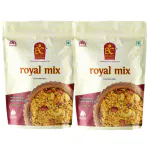 Bhikharam Chandmal - Royal Mix - Mix Namkeen - Mix Farshan - Indian Snacks - 375Gm (Pack of 2)
