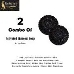 Charcoal Bath Soap for Face Deep Clean, Skin Brightening & Whitening 100gm (Pack Of 2))