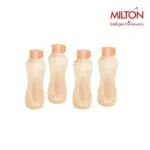 Milton Orange Plastic Igo Water Bottles, 500 Ml (Pack Of 4)