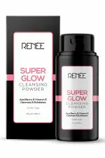 RENEE Super Glow Cleansing Powder, Cleanses & Exfoliates the skin Gently, Helps Control Oil, Reduces Scars & Age Spots, Nourishes & Repairs, Enriched with Acai berry, Mulberry, & Vitamin E, 25 Gm