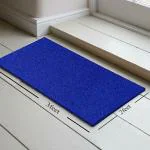 AMRO HOME NEEDS Rectangular Blue PVC Door Mat 61 x 91 cm