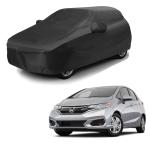 KEDIT Honda Jazz Car Cover Car Cover Honda Jazz Honda Jazz Body Cover Car Body Cover Honda Jazz Honda Jazz Car Body Cover Water Resistant - with Mirror Pockets (Black Colour)
